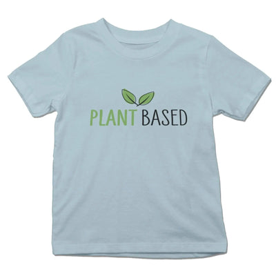 Plant Based Logo (Unisex) Kid's Vegan T-Shirt - Vegan As Folk