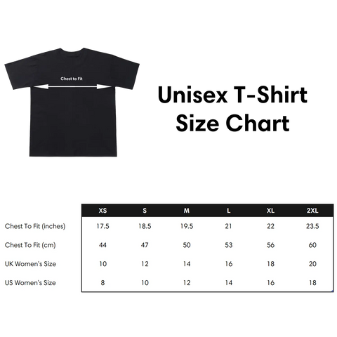 T-Shirt Size Chart