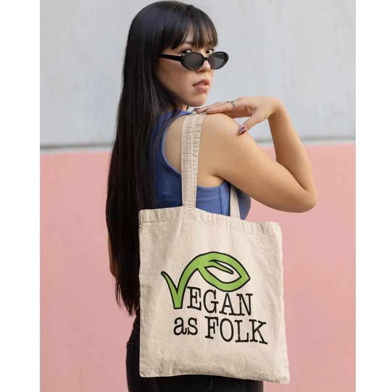 Vegan as Folk Logo Organic Cotton Tote Bag - Vegan As Folk