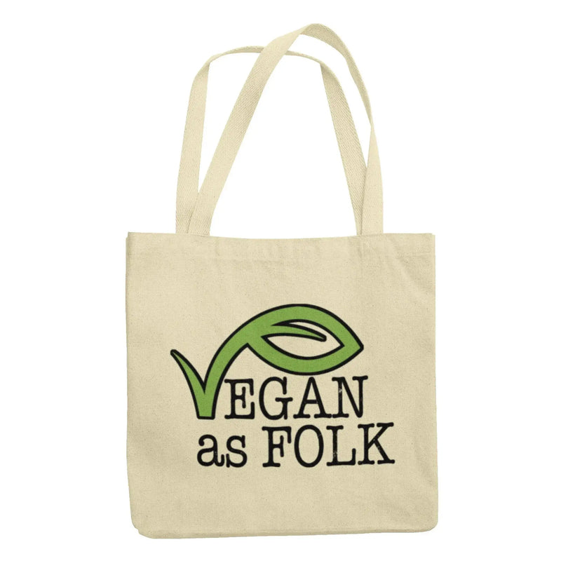 Vegan as Folk Logo Organic Cotton Tote Bag - Vegan As Folk