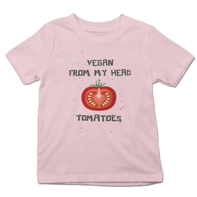 Vegan From My Head Tomatoes Organic Cotton Kid's (Unisex) T-Shirt - Vegan As Folk