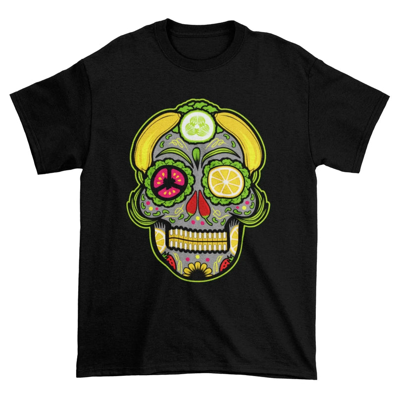 Vegan Sugar Skull Organic Cotton (Unisex) T-Shirt - Vegan As Folk