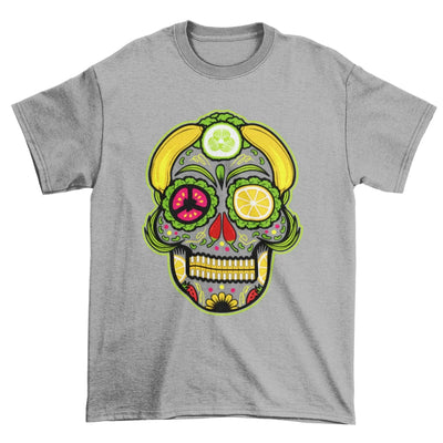 Vegan Sugar Skull Organic Cotton (Unisex) T-Shirt - Vegan As Folk